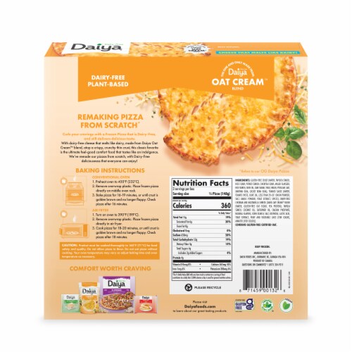 Daiya™ Dairy Free Gluten Free Cheese Pizza Perspective: back