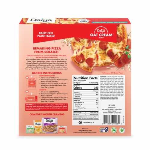 Daiya™ Dairy Free Gluten Free Meatless Pepperoni Flavored Pizza Perspective: back