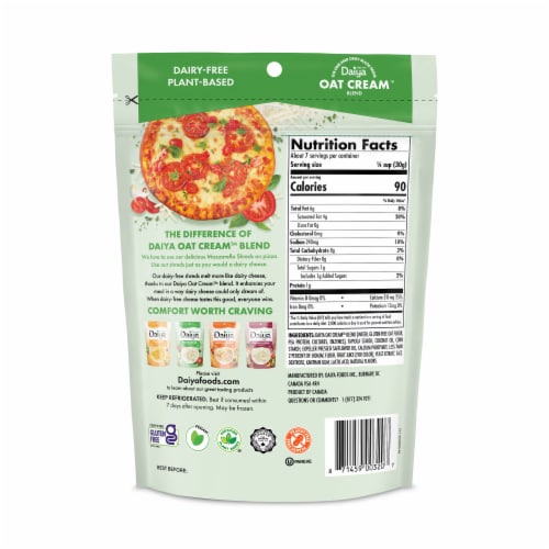 Daiya Dairy Free® Mozzarella Style Vegan Cheese Shreds Perspective: back