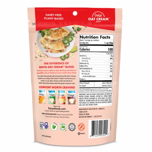 Daiya Dairy Free Spicy Monterey Jack Style Vegan Cheese Shreds Perspective: back