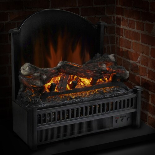 Pleasant Hearth Electric Log Insert with Removable Fireback and Heater Perspective: back