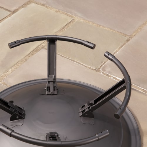 Pleasant Hearth Stow N' Go Fire Pit - Black Perspective: back