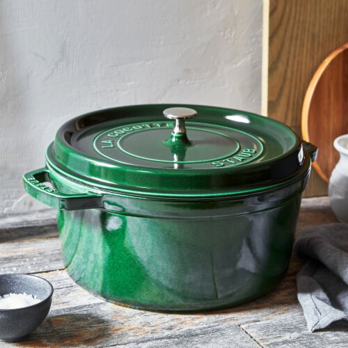 Staub Cast Iron 7-qt Round Cocotte - Basil, 7-qt - Foods Co.