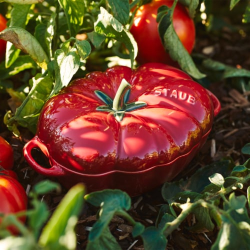 Staub Ceramic 16-oz Petite Tomato Cocotte - Cherry Perspective: back