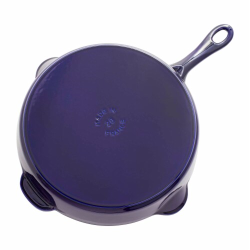 Staub Cast Iron 11-inch Traditional Skillet - Dark Blue Perspective: back