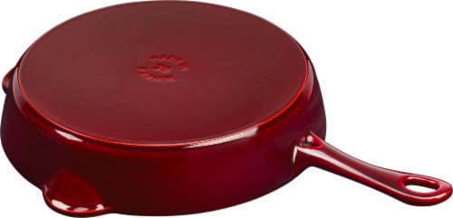 Staub Cast Iron 11-inch Traditional Skillet - Grenadine Perspective: back