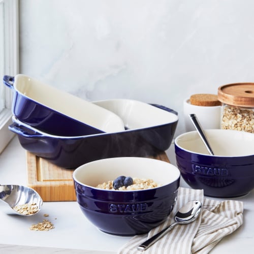 Staub Ceramics 4-pc Baking Dish Set - Dark Blue Perspective: back