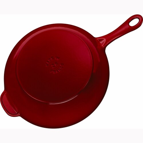 Staub Cast Iron 2.9-qt Daily Pan with Glass Lid - Grenadine Perspective: back