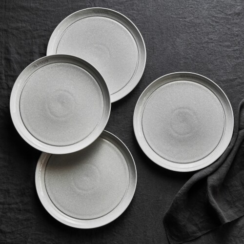 Staub Ceramic Dinnerware 4pc 10inch Dinner Plate Set White Truffle