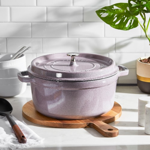 STAUB Cast Iron 5.5-qt Round Cocotte - Lilac, 5.5-qt - Fry's Food Stores