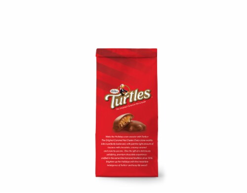 DeMet's Holiday Turtles Original Pecan Caramel Nut Clusters Perspective: back