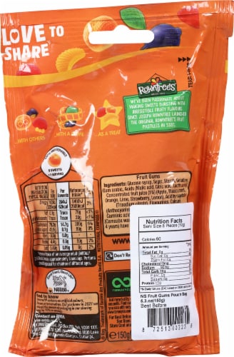 Rowntree's® Fruit Gums Candy Perspective: back