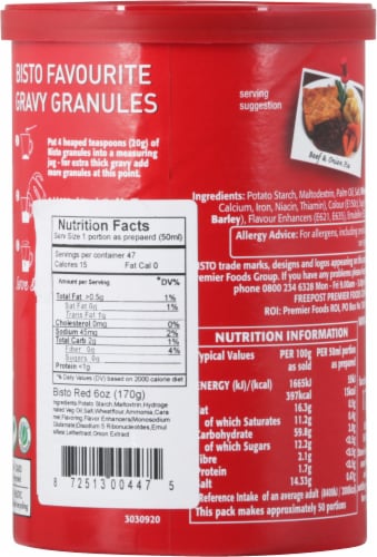 Bisto Favourite Gravy Granules Perspective: back