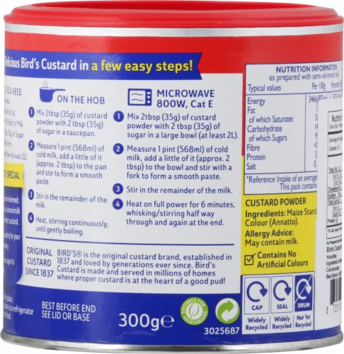 Bird's® Custard Powder Perspective: back