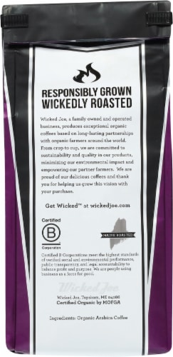 Wicked Joe® Sumatra Medium Roast Organic Ground Coffee Perspective: back