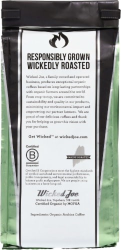 Wicked Joe® Organic Bella Maria® Light-Medium Roast Ground Coffee Perspective: back