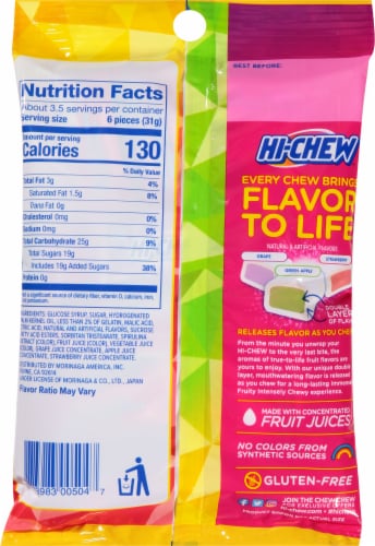 Hi-Chew™ Strawberry Grape & Green Apple Original Mix Fruit Chews Perspective: back