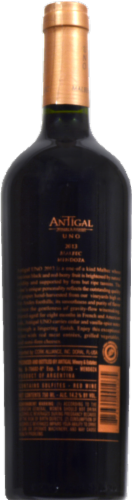 Antigal Winery Uno Malbec Perspective: back