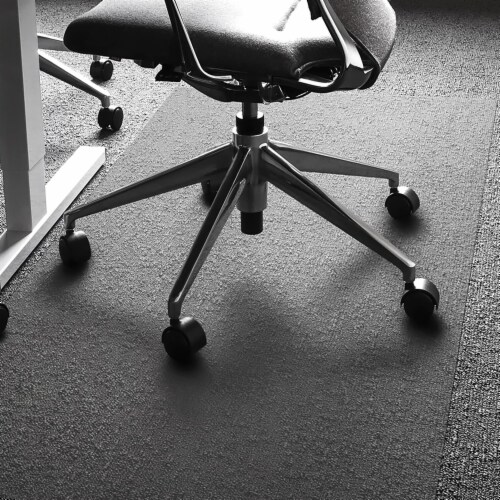 Cleartex Floortex Ultimat 48 x 118  Rectangular Chair Mat for Carpets Polycarbonate Perspective: back