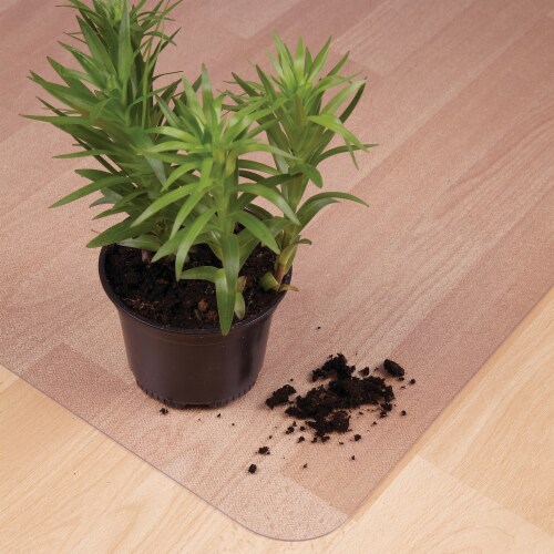 Floortex Ecotex Recycled 48 x 51 Rectangular Chair Mat for Hard Floors Recycled PET Perspective: back