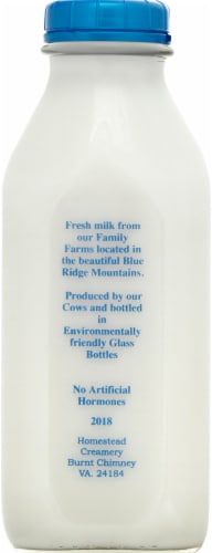 Homestead Creamery 2% Milk Perspective: back