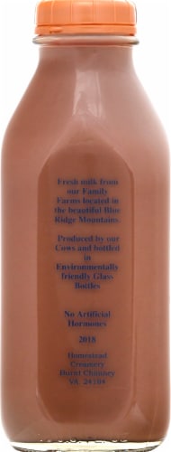 Homestead Creamery Wholesome Nutritious Chocolate Milk Perspective: back
