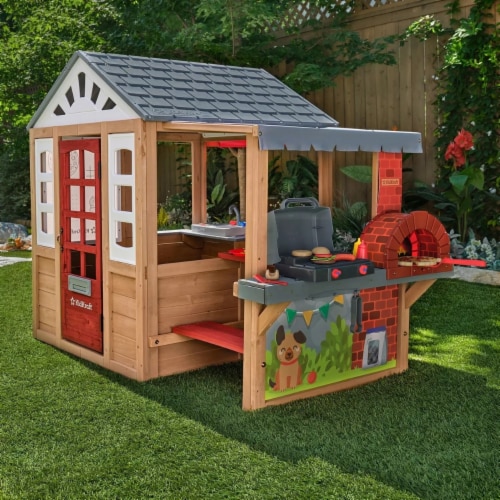 KidKraft Grill Chill Pizza Party Wooden Outdoor Playhouse 1 unit Metro Market