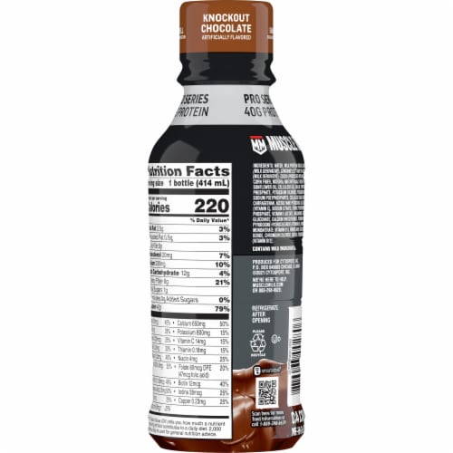 Muscle Milk® Pro Series Knockout Chocolate Non-Dairy Protein Shake Perspective: back