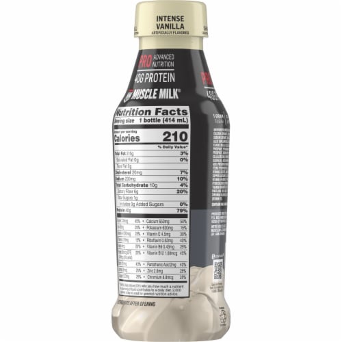 Muscle Milk® Pro Series Non-Dairy Intense Vanilla Protein Shake Perspective: back