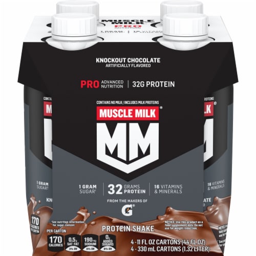 Muscle Milk® Knockout Chocolate Pro Series Protein Shake Perspective: back