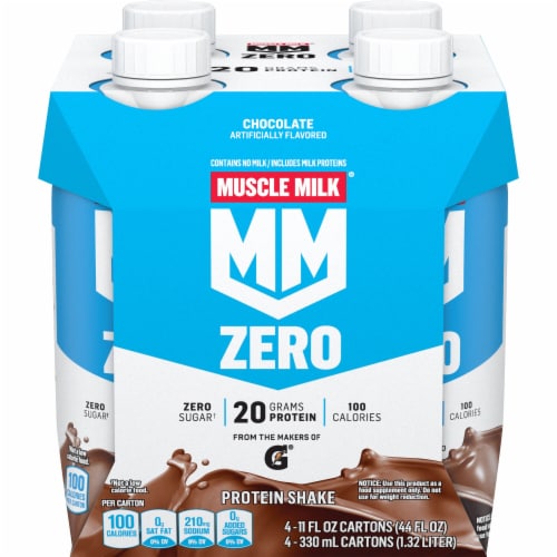 Muscle Milk® Non- Dairy Chocolate Protein Shake Multipack Perspective: back