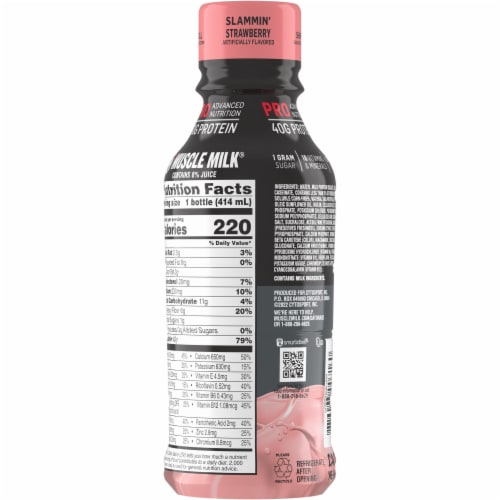 Muscle Milk® Pro Series Non-Dairy Slammin' Strawberry Protein Shake Perspective: back
