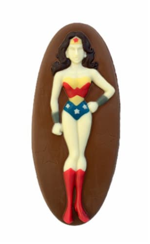 Wonder Woman Decorated Milk Chocolate Perspective: back