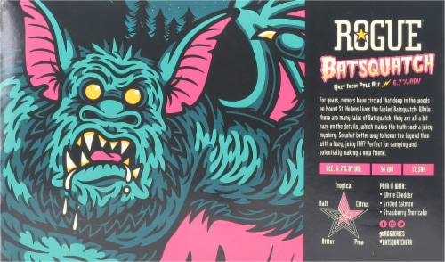 Rogue Batsquatch Hazy IPA Craft Beer Perspective: back