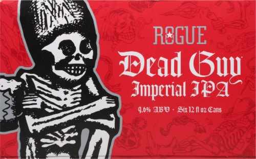 Rogue Dead Guy Imperial IPA Craft Beer Perspective: back