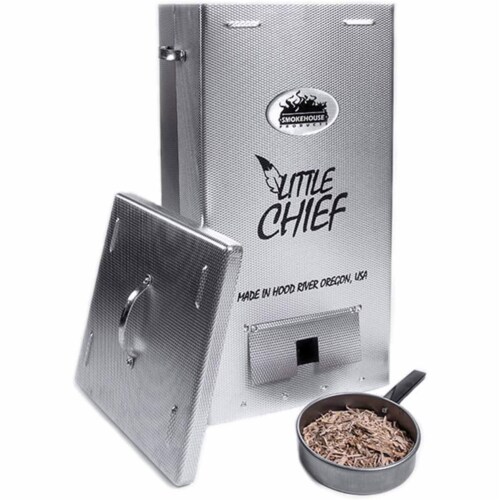 Smokehouse Little Chief Top Load Outdoor Cooking BBQ Electric Wood Chip Smoker Perspective: back
