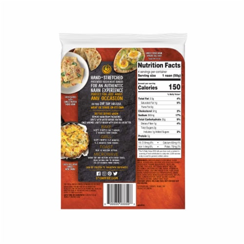 Stonefire® Garlic Mini Naan Perspective: back