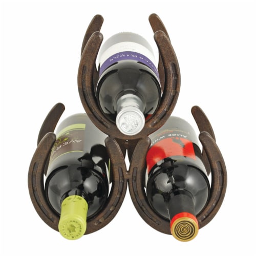 Horseshoe 3 Bottle Metal Wine Rack by Foster & Rye™ Perspective: back