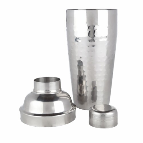 Viski Hammered Stainless Steel Cocktail Shaker Perspective: back