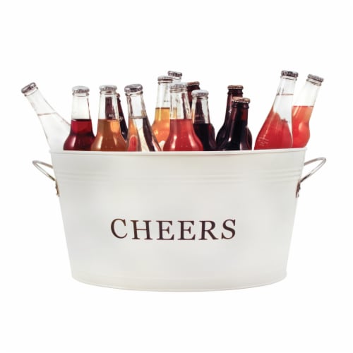 Cheers Galvanized Metal Tub by Twine® Perspective: back