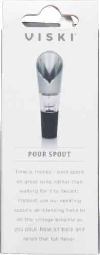 Viski Professional Aerating Wine Pour Spout Perspective: back