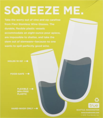 True Stemless Champagne Flute Set Perspective: back