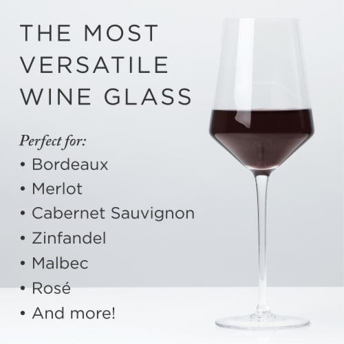 Viski Raye Crystal Angled Bordeaux Glasses Perspective: back