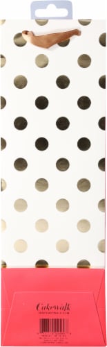 True Fabrications Gold Polka Dot Wine Bag Perspective: back