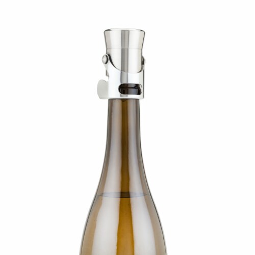 True Fabrications Heavyweight Champagne Stopper - Silver Perspective: back