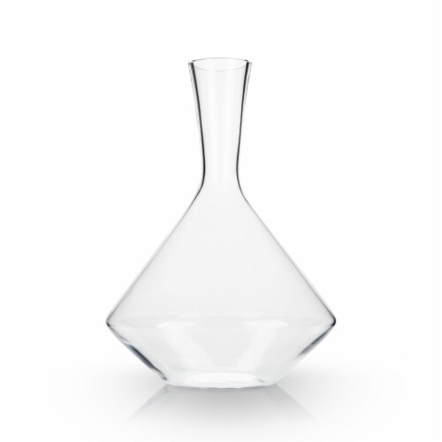 Viski Raye Crystal Angled Wine Decanter Perspective: back