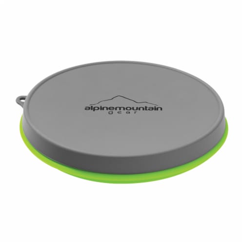 Alpine Mountain Gear Collapsible Container & Lid - Green/Gray Perspective: back