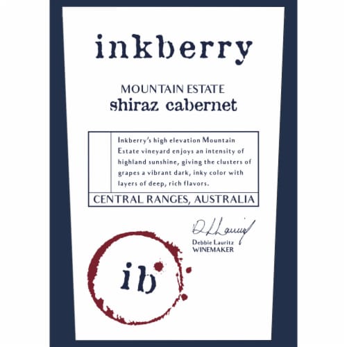 Inkberry Shiraz/Cabernet Mountain Estate Australia Red Wine Perspective: back