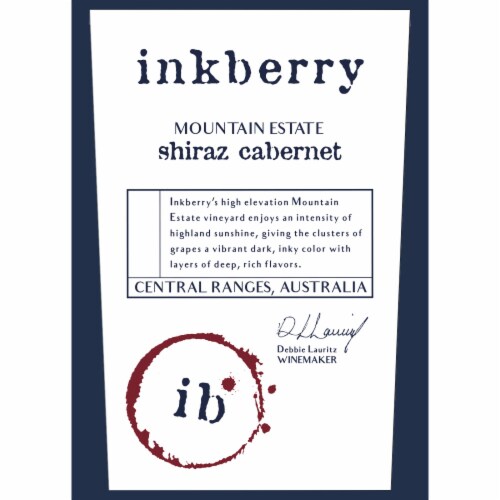 Inkberry Shiraz/Cabernet Mountain Estate Australia Red Wine Perspective: back