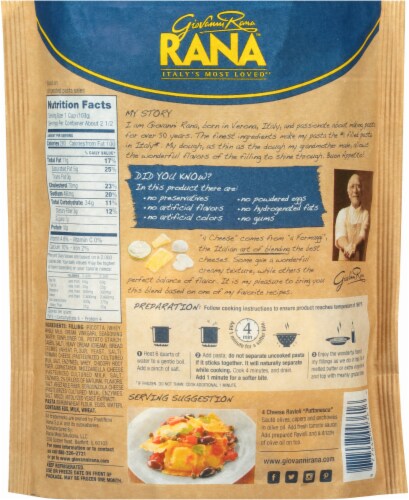 Giovanni Rana Cheese Ravioli Perspective: back